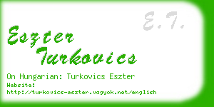 eszter turkovics business card